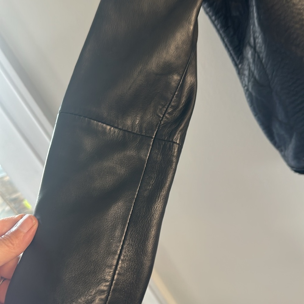 Joe's Jeans Black Faux Leather Jacket - Picture 6 of 10